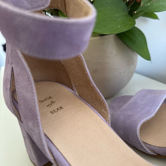 Shoe the Bear pastel lavender lilac purple suede platform sandals - size 9 NWOT - Picture 3 of 4